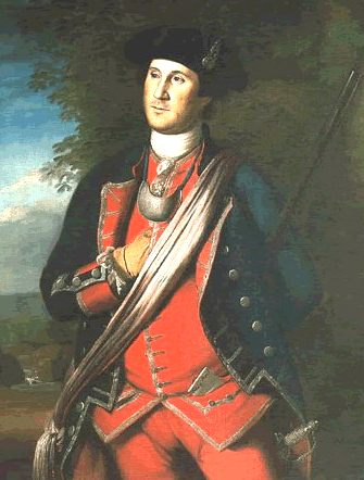 Earliest portrait of Washington, painted in 1772 by Charles Willson Peale, shows Washington in uniform as colonel of the Virginia Regiment